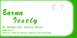 barna vesely business card